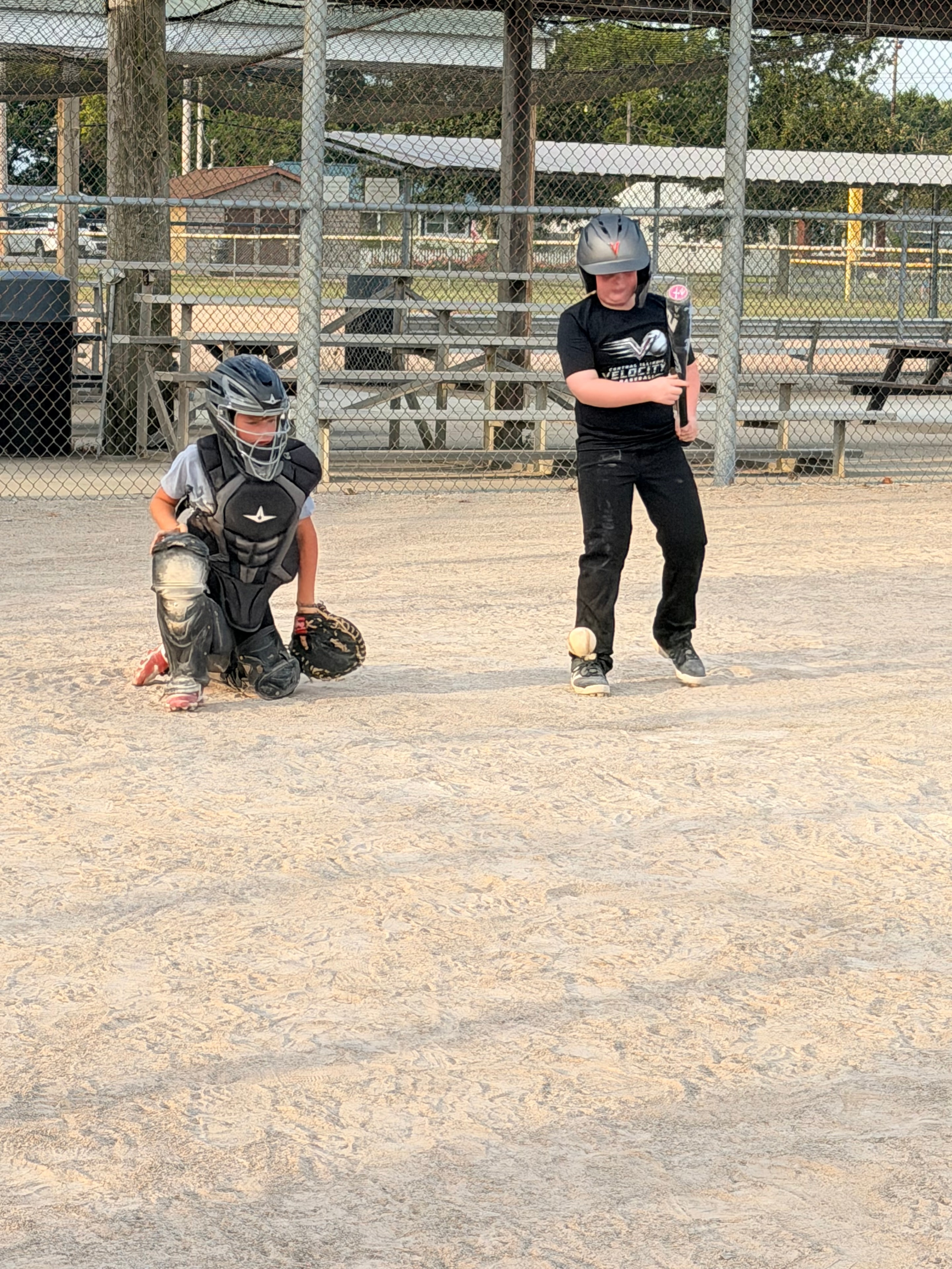 Velocity batter and catcher at the plate